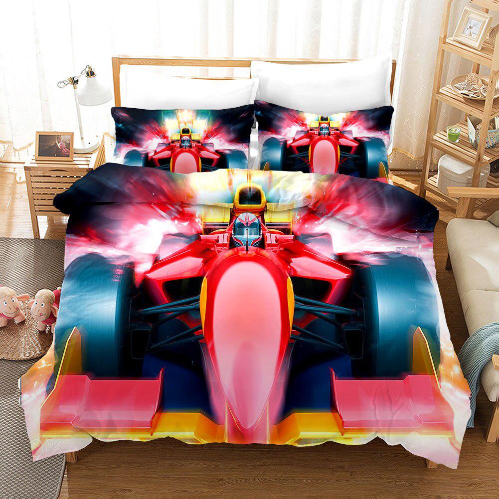 Red Formula 1 Duvet Cover