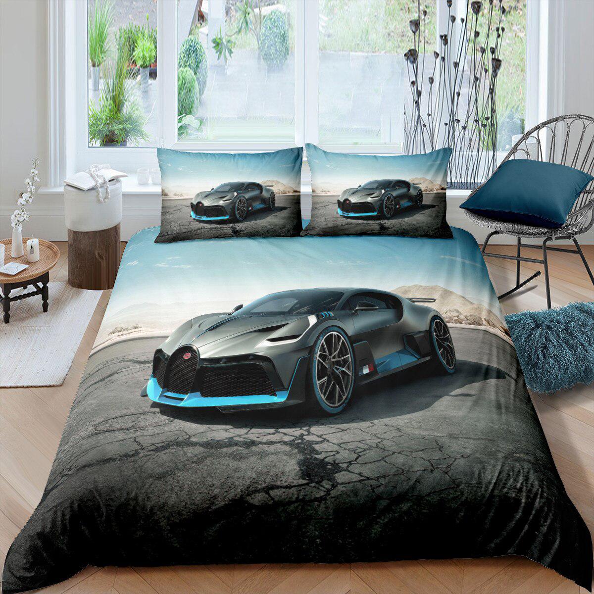 Running car duvet cover