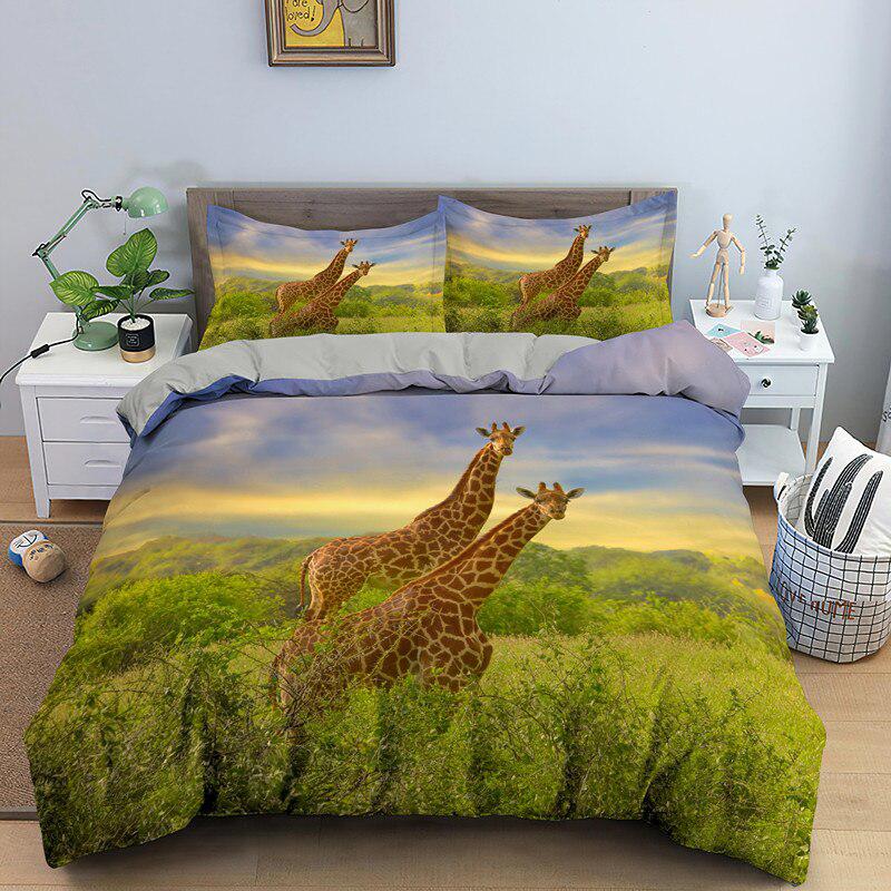 Safari giraffe duvet cover