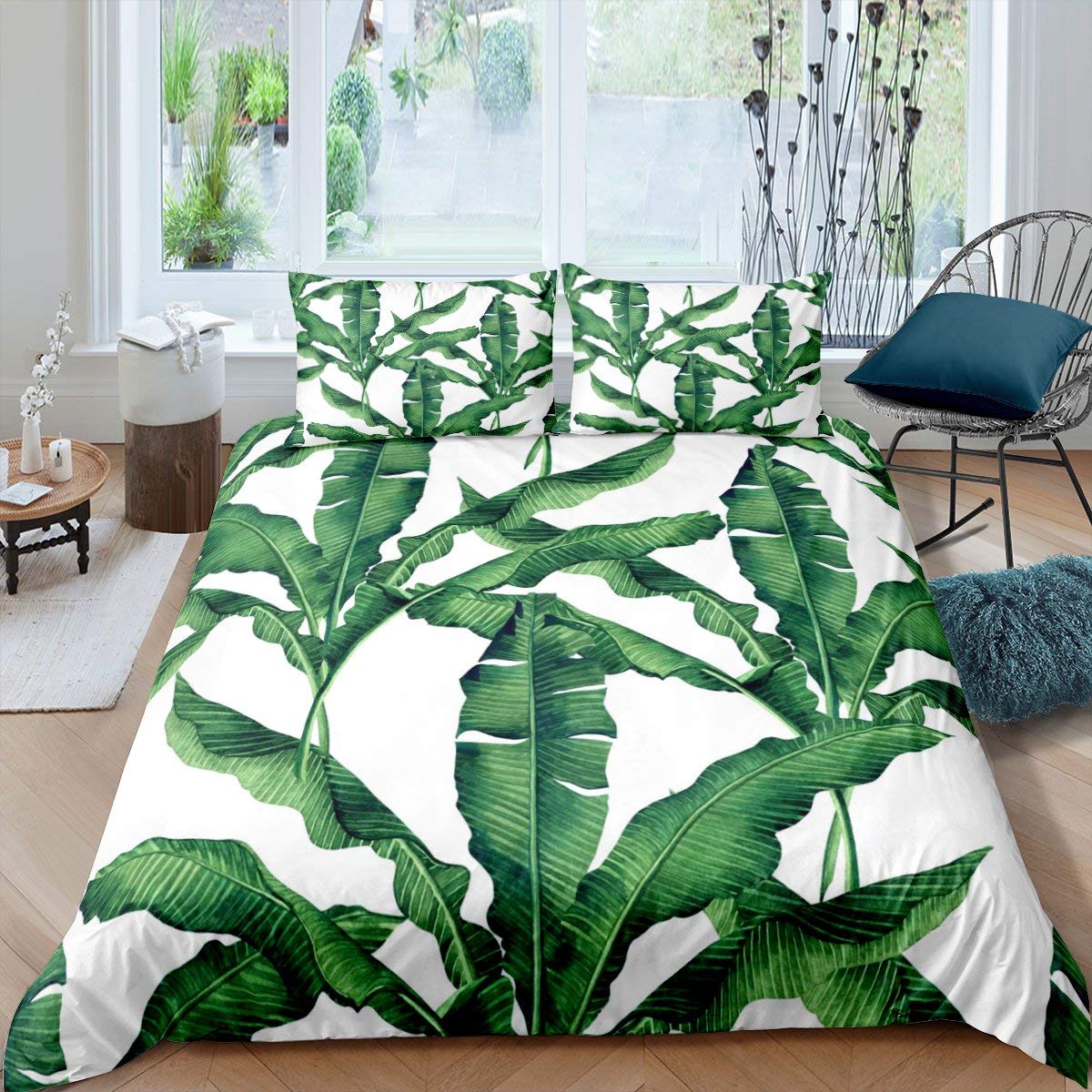 Simple tropical duvet cover