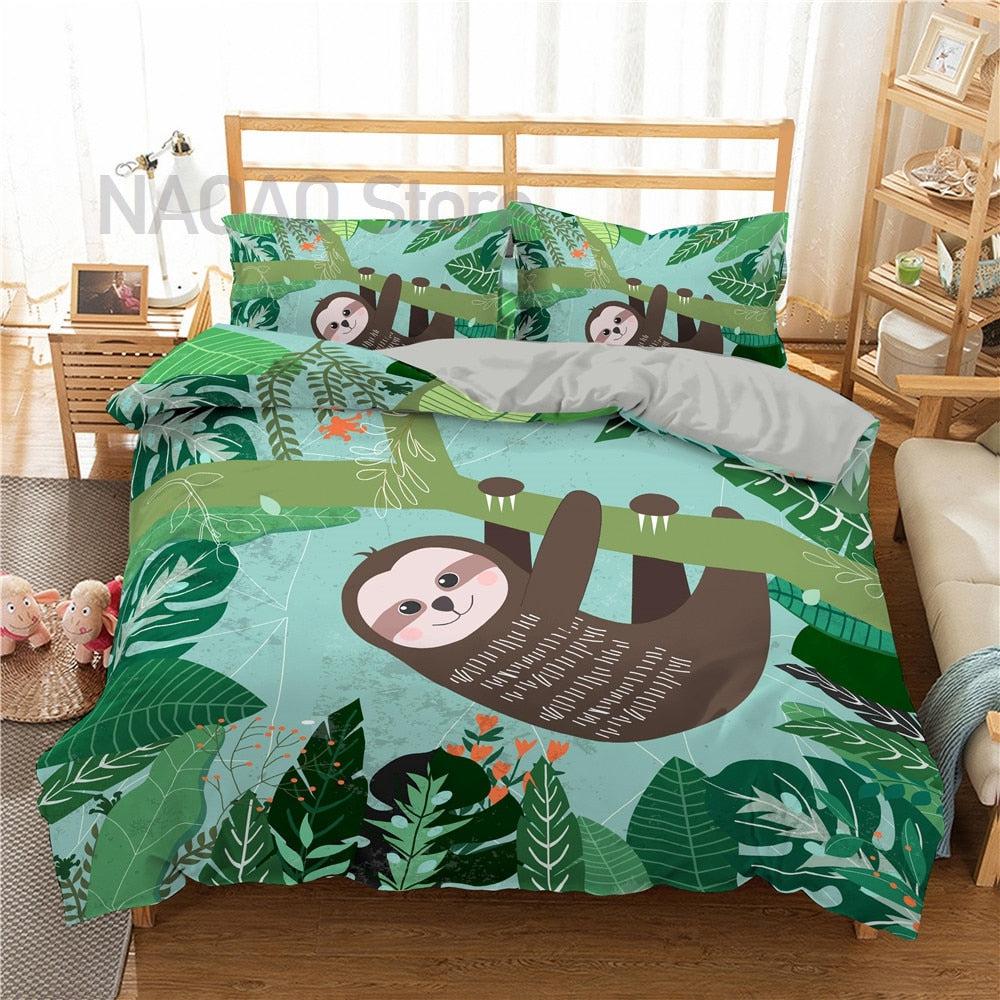 Smiling lazy duvet cover