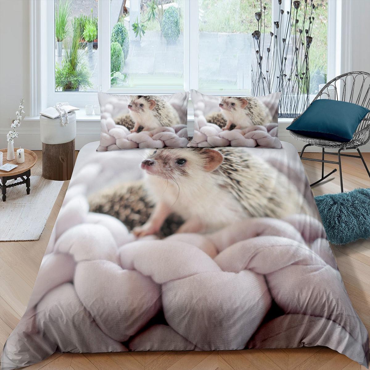 Soft hedgehog duvet cover