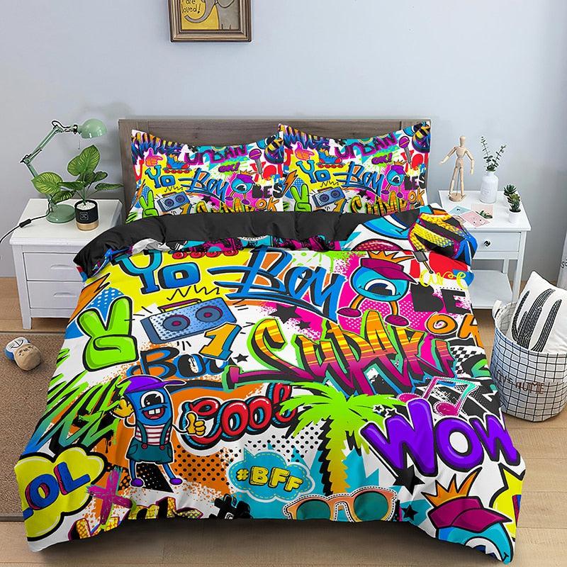 Style graffiti duvet cover