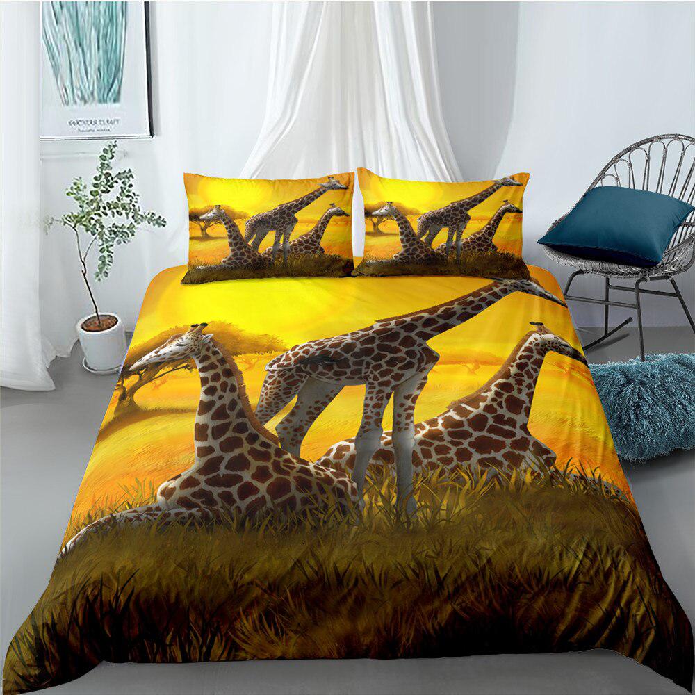 Sun -lying giraffe duvet