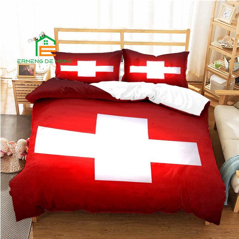 Swiss flag duvet cover