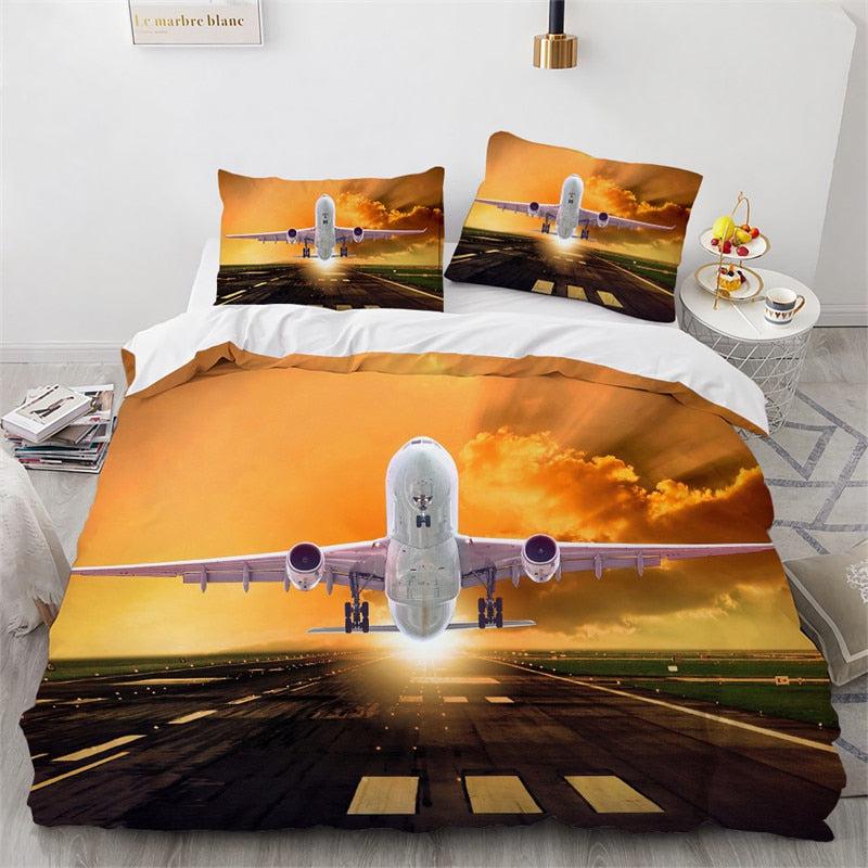 Takeoff plane duvet cover