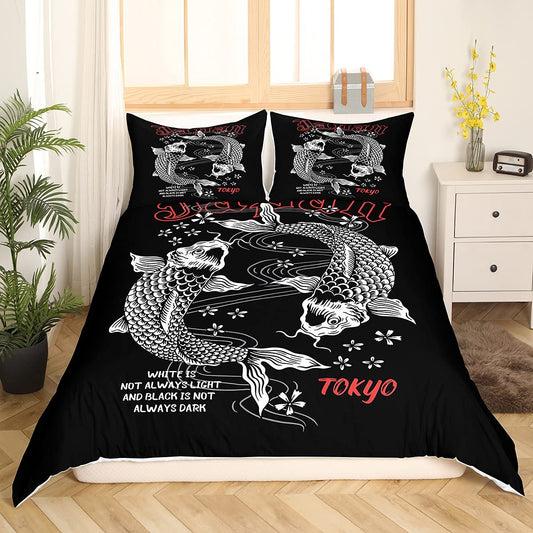 Tokyo Japanese Fishing Duvet Cover