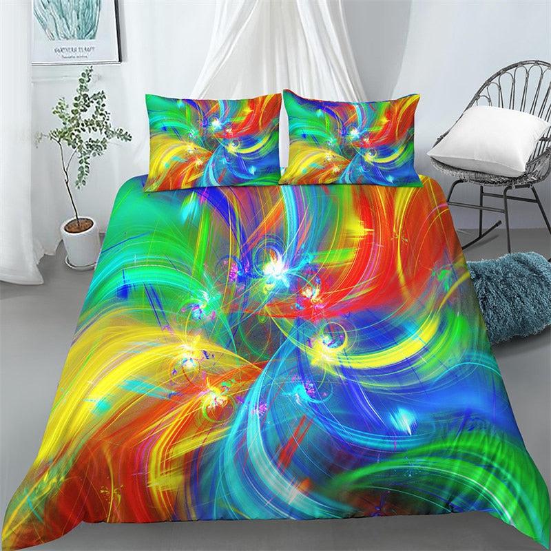 Trendy psychedelic duvet cover