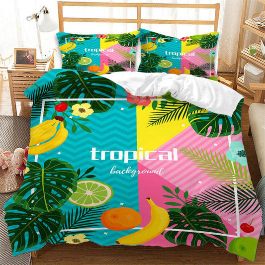 Tropical fruit duvet cover