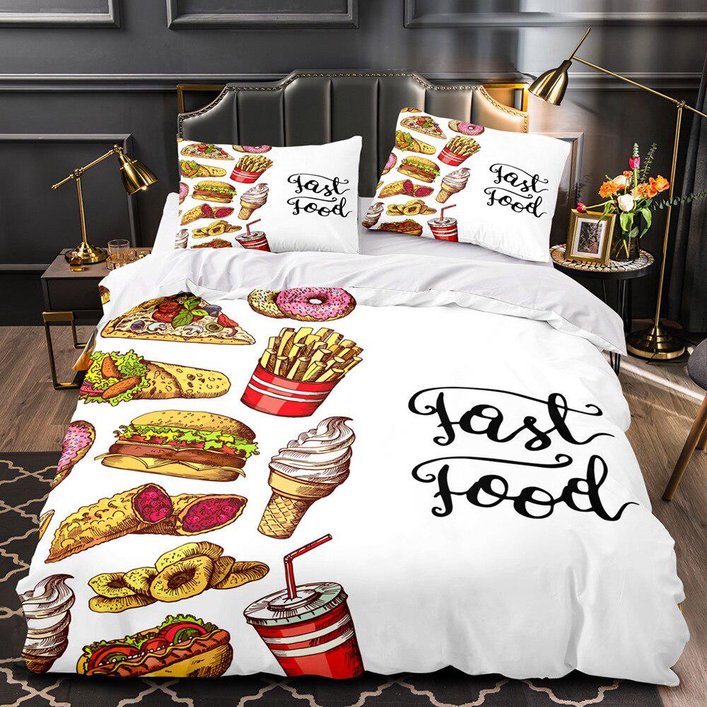 USA Fast Food duvet cover