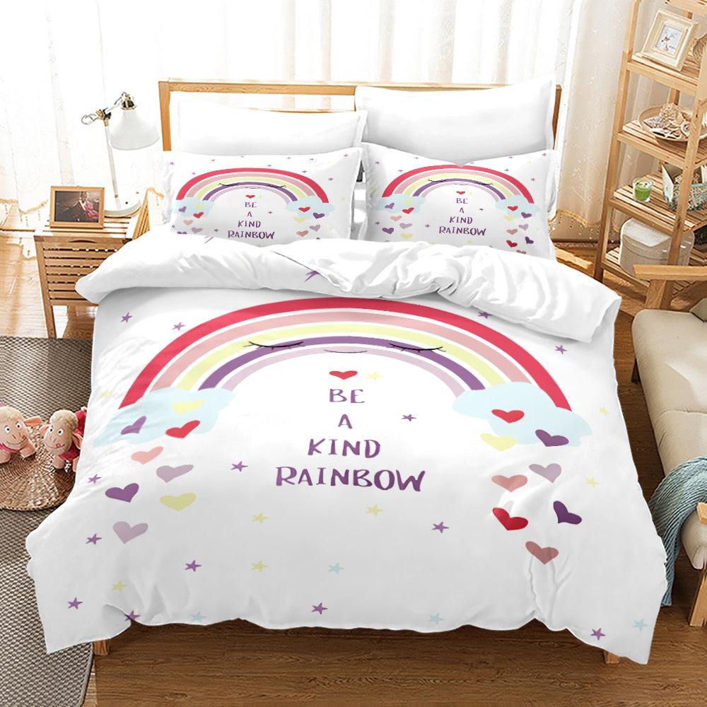 Very small rainbow duvet cover