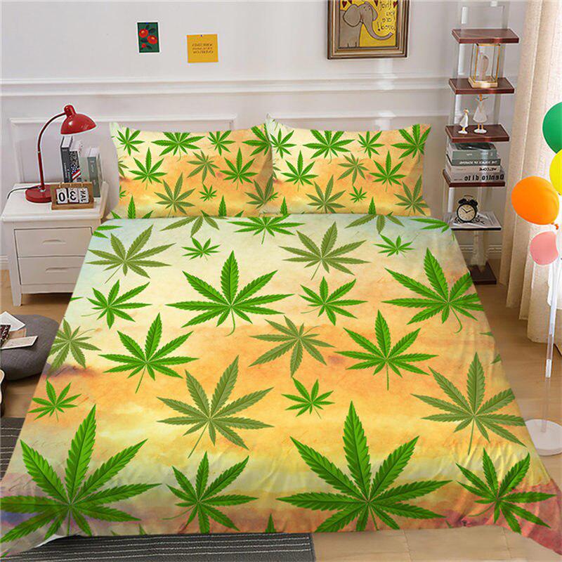 Weed pattern duvet cover