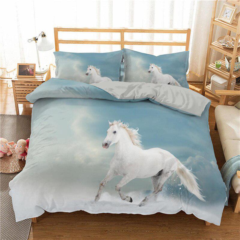 White horse duvet cover