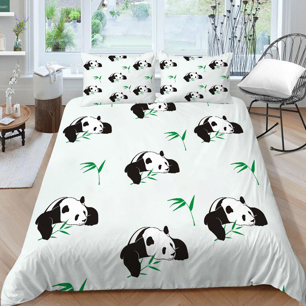 White panda duvet cover