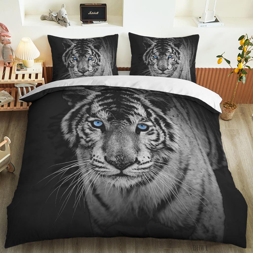 White tiger duvet cover eyes