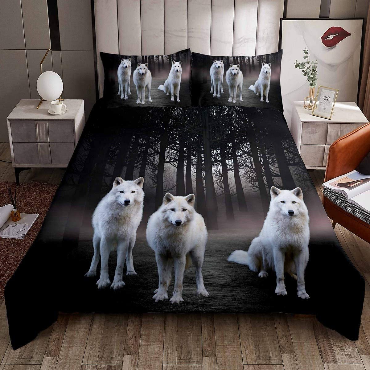 White wolf duvet cover 220x240