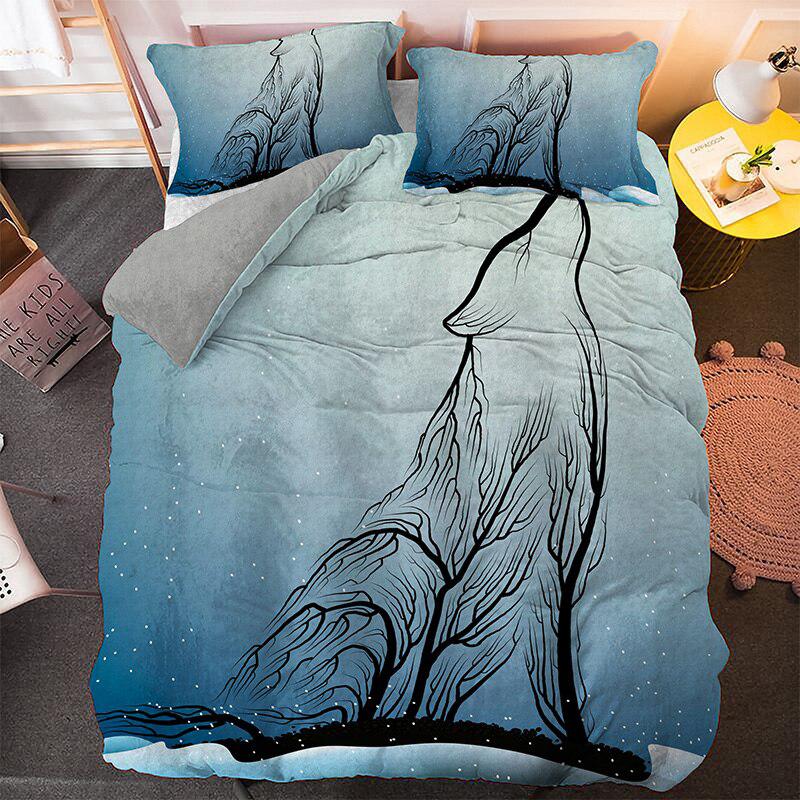 Wolf duvet cover Drawing