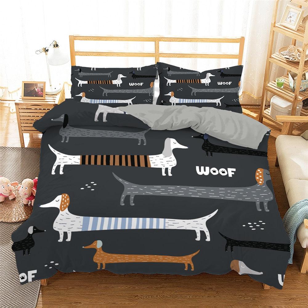 Woof dog duvet cover